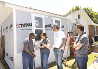 Lady A – country music trio and Cornerstone Building Brands Home for Good project ambassadors – helps create a safer, more accessible home for a family in need. Working with Cornerstone Building Brands volunteers and Rutherford County Area Habitat for Humanity, Dave Haywood, Charles Kelley and Hillary Scott join homeowner James Mitchell in Murfreesboro, Tenn. To date, Cornerstone Building Brands has donated some $3.4 million in exterior building products and resources to help build or remodel more than 720 homes in 135 communities. (Photo: Cornerstone Building Brands)