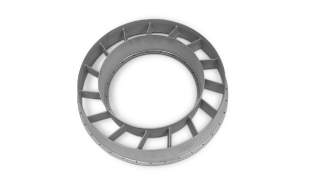 Turbine rear vane produced in LaserForm(R) Ni718 (A)on the DMP Factory 500 Solution, which includes 3Dxpert and GFMS’ Cut E 600 for the separation process. Post-processing was done by GF Precicast. 