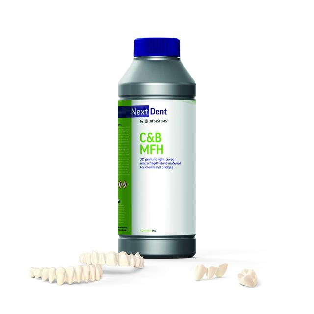 NextDent™ C&B Micro Filled Hybrid is developed to produce crowns and bridges with high strength and wear resistance. 