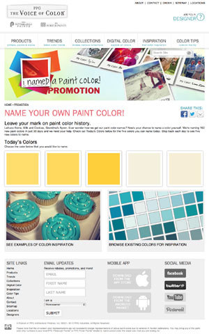 PPG PITTSBURGH PAINTS Brand Launches ‘I Named a Paint Color’ Promotion