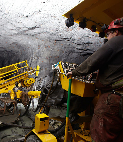 Photo of underground mine work